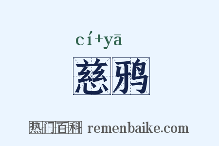 慈鸦是什么意思的图片